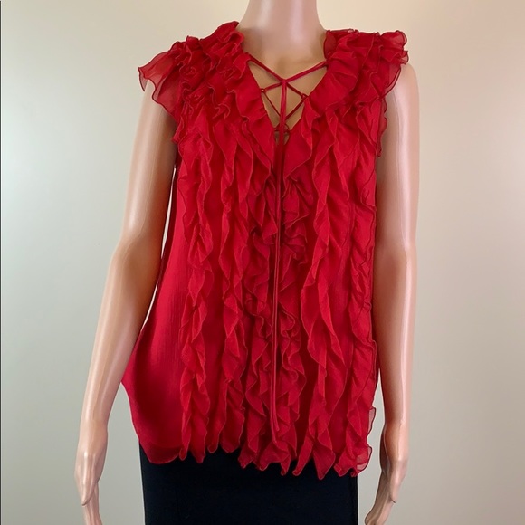 Jason Wu Tops - Jason Wu sleeveless silk ruffled blouse Sz10 NWT